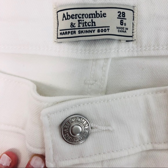Abercrombie Low Rise Bootcut White Jeans | 28/6S - Picture 3 of 6